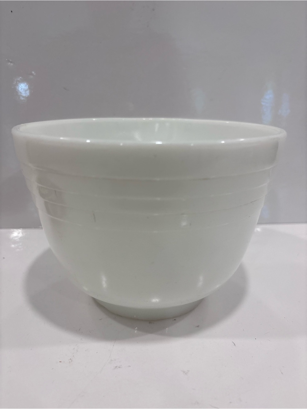 Vintage Pyrex White Milk Glass Mixing Bowl #18 Made in USA Nesting Bowl